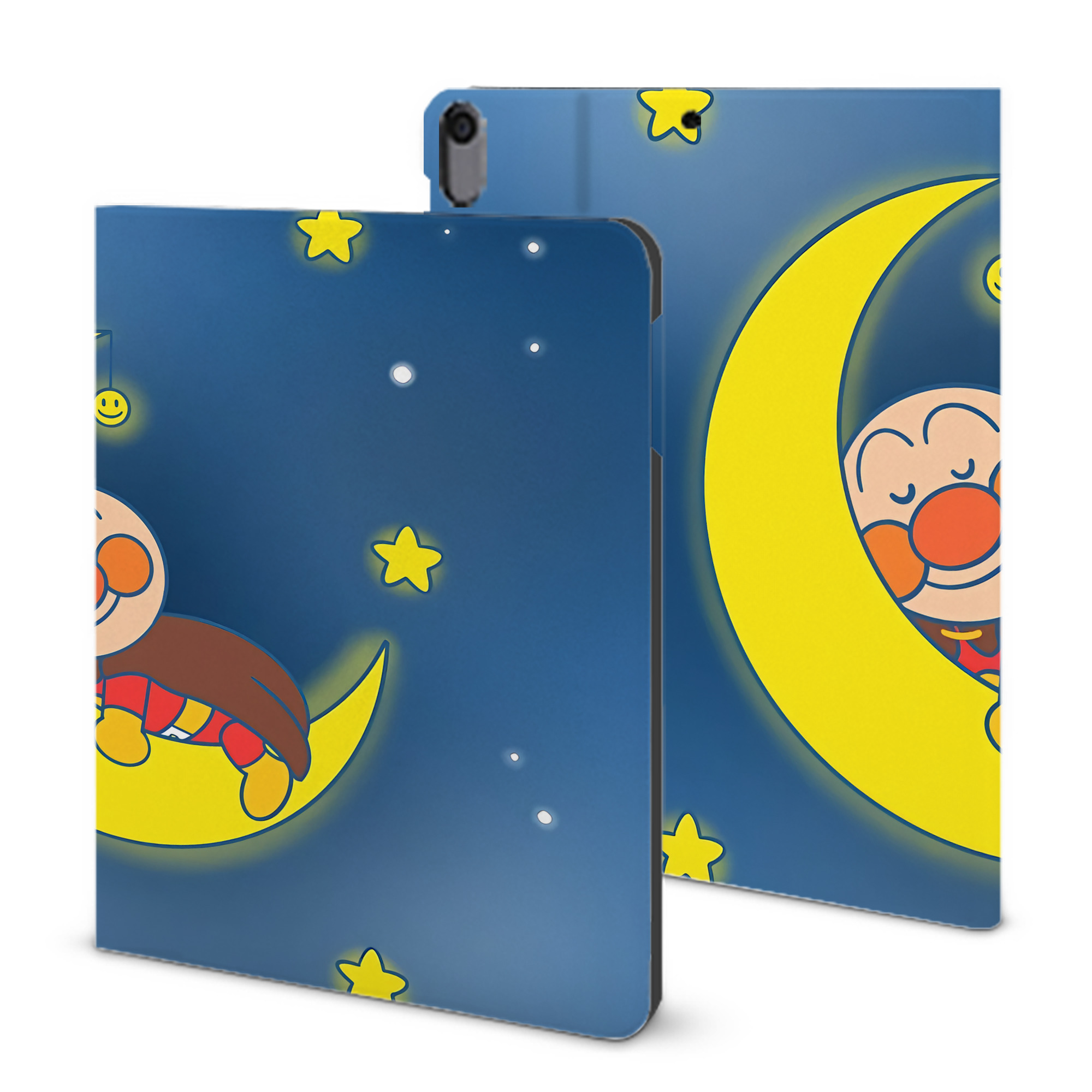 （画像用） アンパンマン Anpanman IPad ケース ブック型 PUレザー TPU 耐衝撃 軽量 薄型 ペン収納なし 全面保護 IPad 各モデル対応